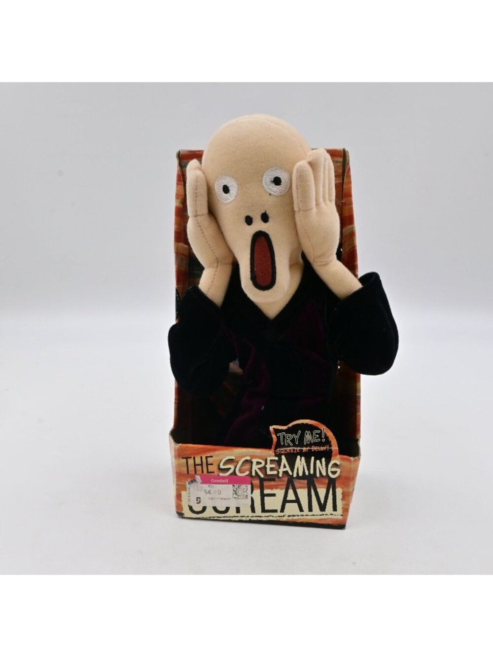 The Screaming Scream Edvard Munch Plush Toy with Sound Collectible Tested NWB